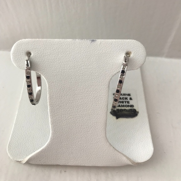 Kohl's Jewelry New Genuine Black White Diamond Earrings Poshmark